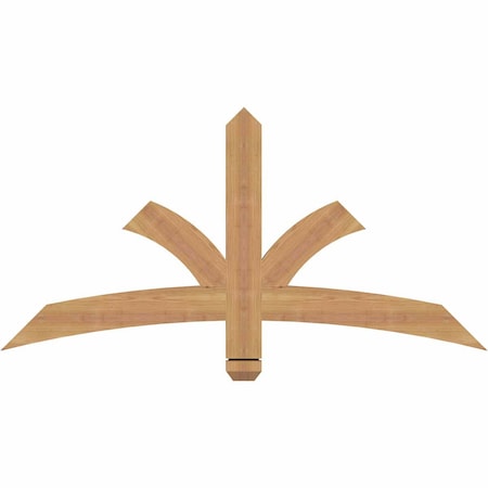 Ekena Millwork Davenport Timber Gable Bracket, Western Red Cedar, 48"W x 24"H x 1 1/2"D x 3 1/2"F, 12/12 Pitch GBW048X24X0204DAV00SWR